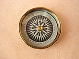 Victorian brass cased travellers compass circa 1860